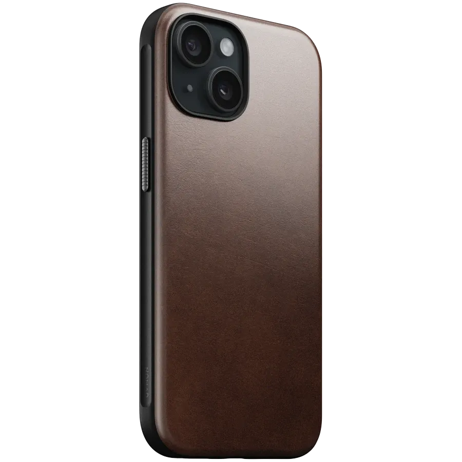photo 2 - Husă NOMAD din piele cu MagSafe pentru iPhone 15, Brown