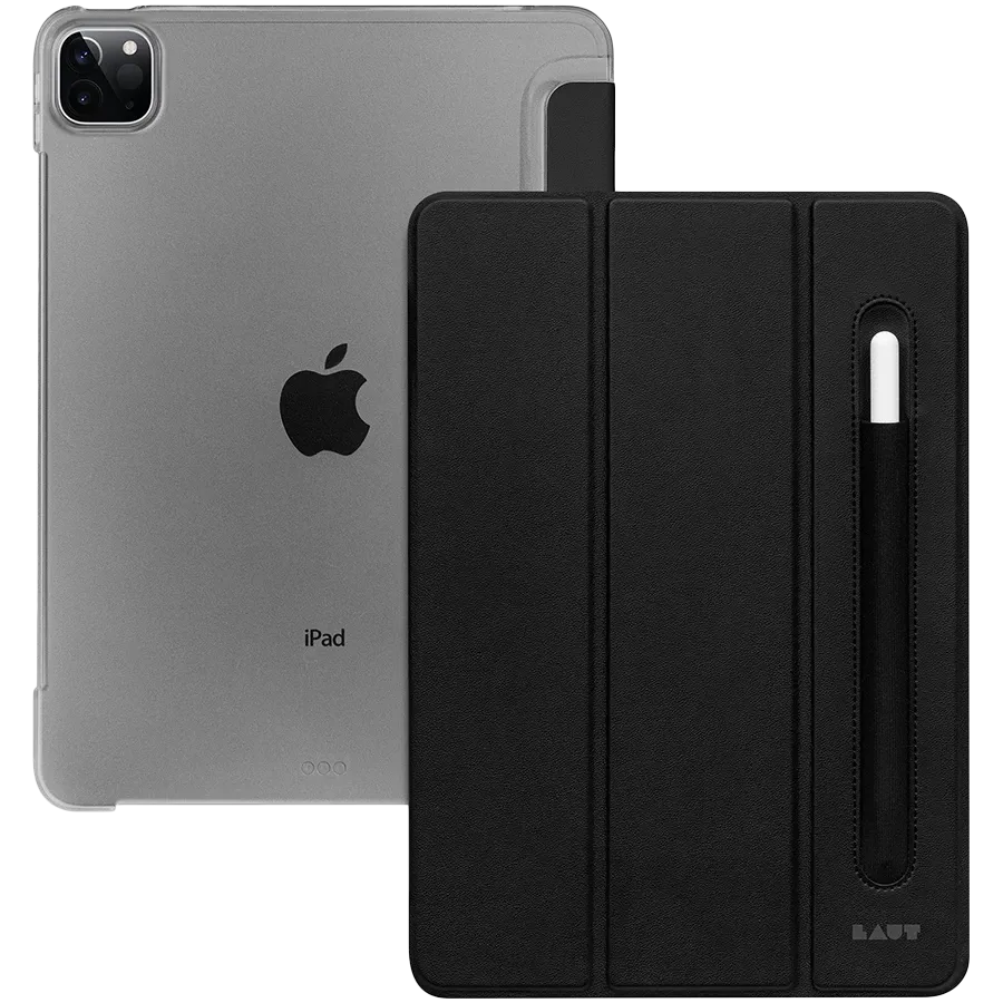 photo 1 - Обложка Smart Folio LAUT HUEX Чёрная для iPad Pro 12,9 дюйма (1-го поколения)/(2-го поколения)/(3-го поколения)/(4-го поколения)/(5-го поколения)