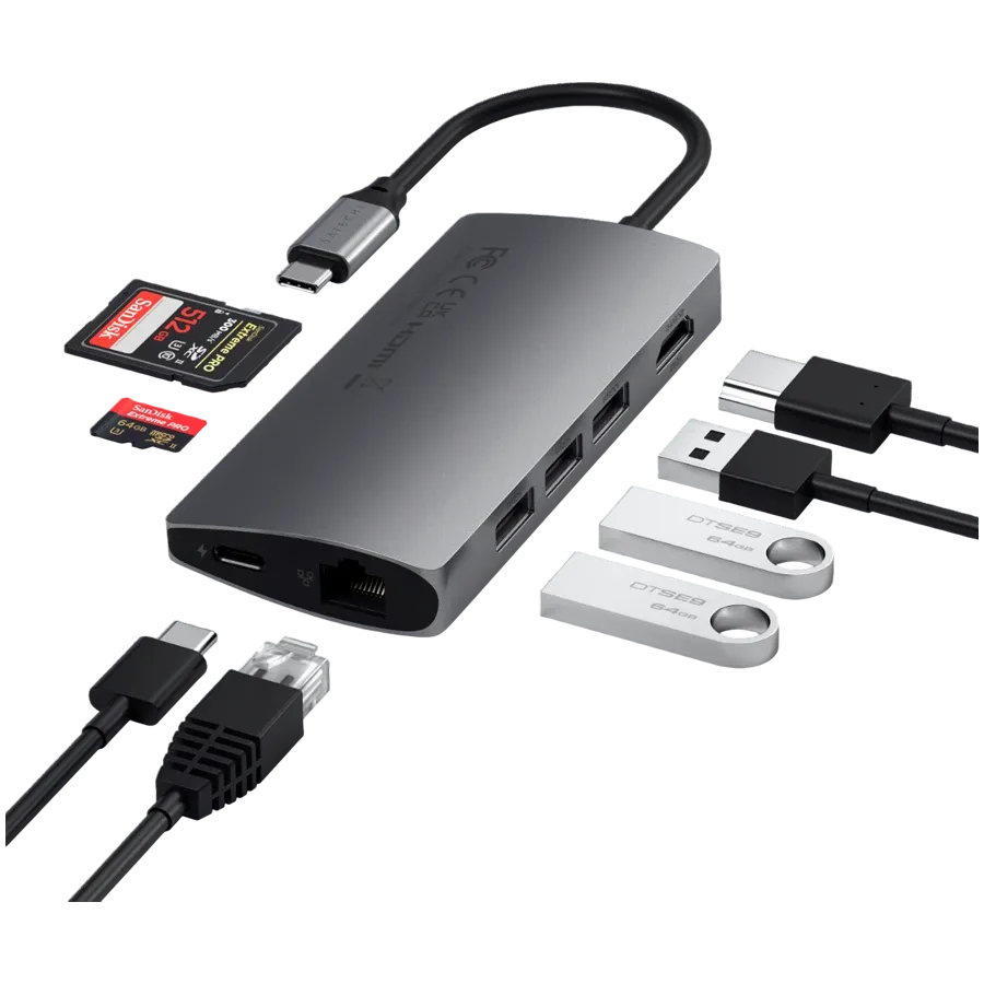 photo 5 - Многопортовый адаптер SATECHI V2 USB-C 4K с Ethernet