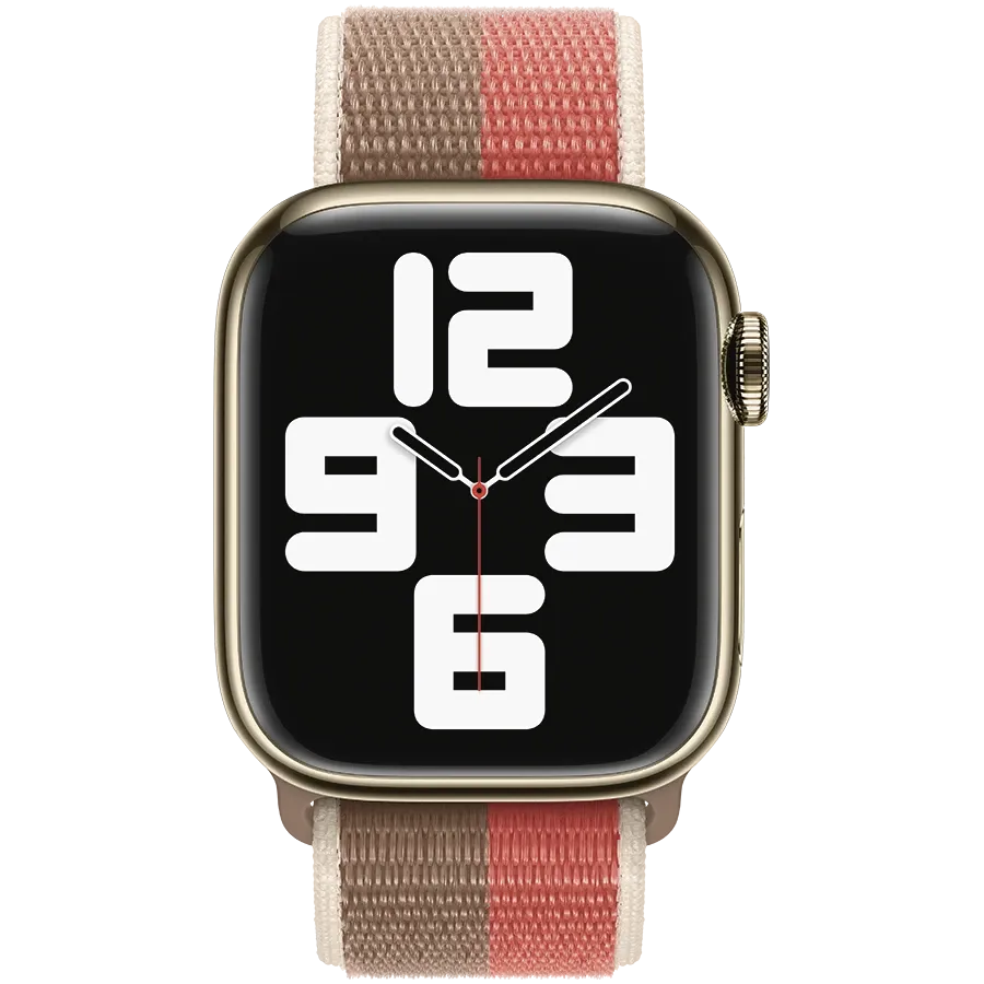 photo 3 - Apple 41mm Sport Loop - Regular Band  for Apple Watch 38/40/41 mm, ვარდისფერი პომელო/რუჯი