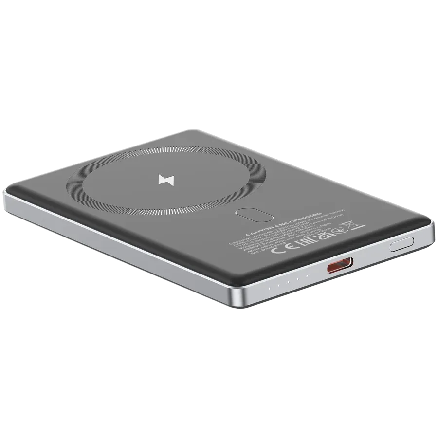 photo 5 - Портативное зарядное устройство CANYON OnPower 505, 5000 мА·ч, Тёмно-серый