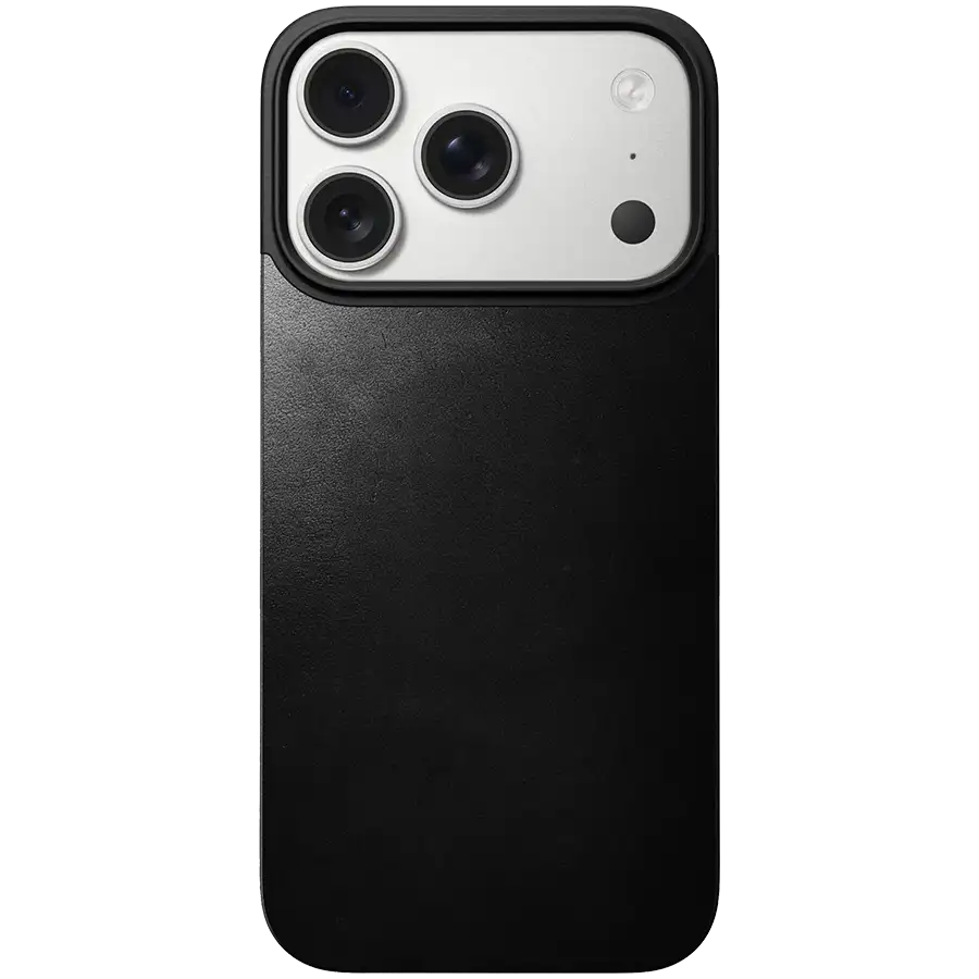 Чехол NOMAD Magnetic Leather Back Horween с MagSafe для iPhone 17 Pro, Чёрный – photo 1