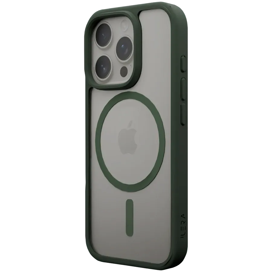 photo - iLera Case ColorAnt Clear with MagSafe Deep Green for iPhone 16 Pro