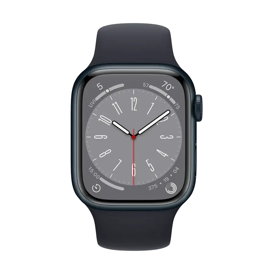 Apple Watch Series 8 GPS,  Midnight Sport Band, 41mm, Midnight – photo 2