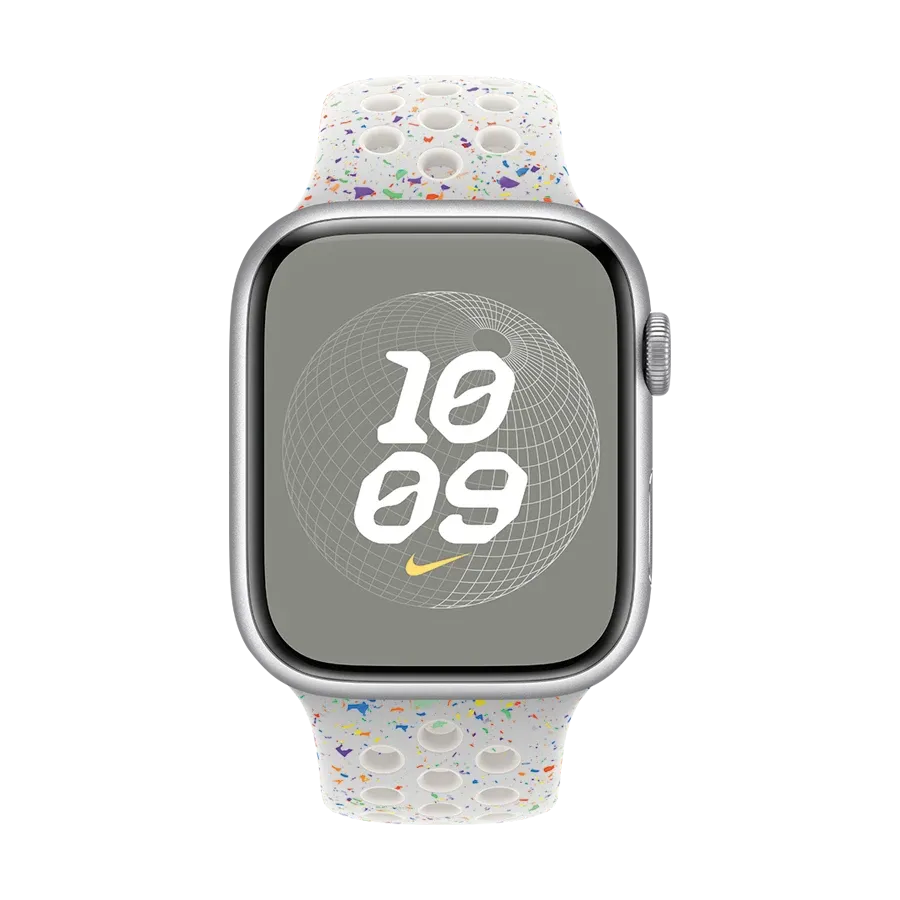 photo 3 - Apple Nike Sport Band Ремешок для Apple Watch 42/44/45/49 mm, Размер M/L, Чистая платина
