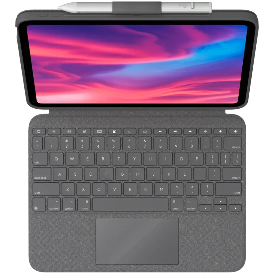 photo 2 - LOGITECH Чехол с клавиатурой Combo Touch  Oxford Grey для iPad (10-го поколения)