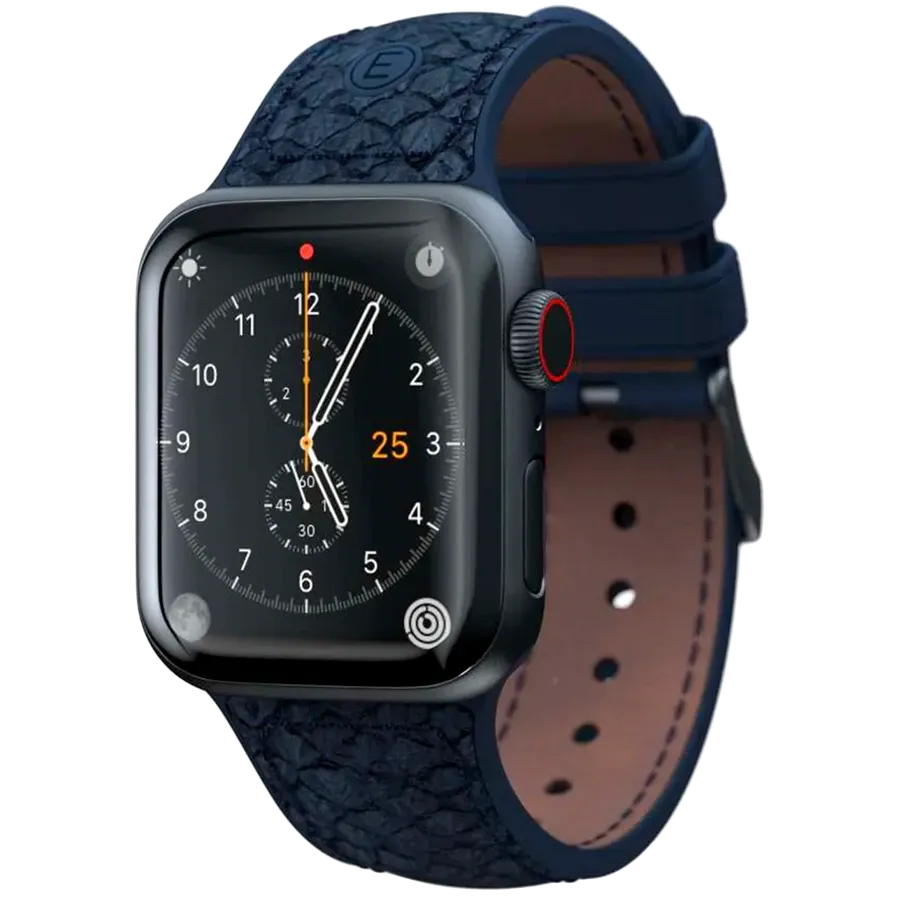 photo - NJORD Salmon Leather Strap Ремешок для Apple Watch 40/41 mm, бензин