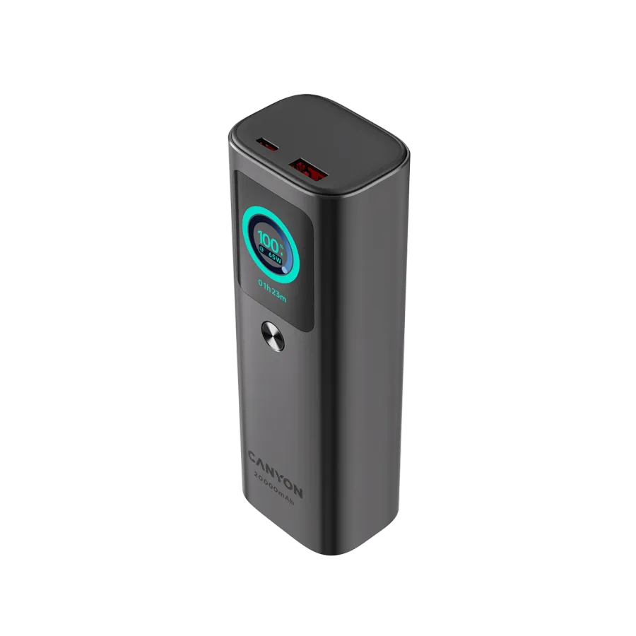 photo 2 - Портативное зарядное устройство CANYON OnPower 265, 20000 мА·ч, Тёмно-серый