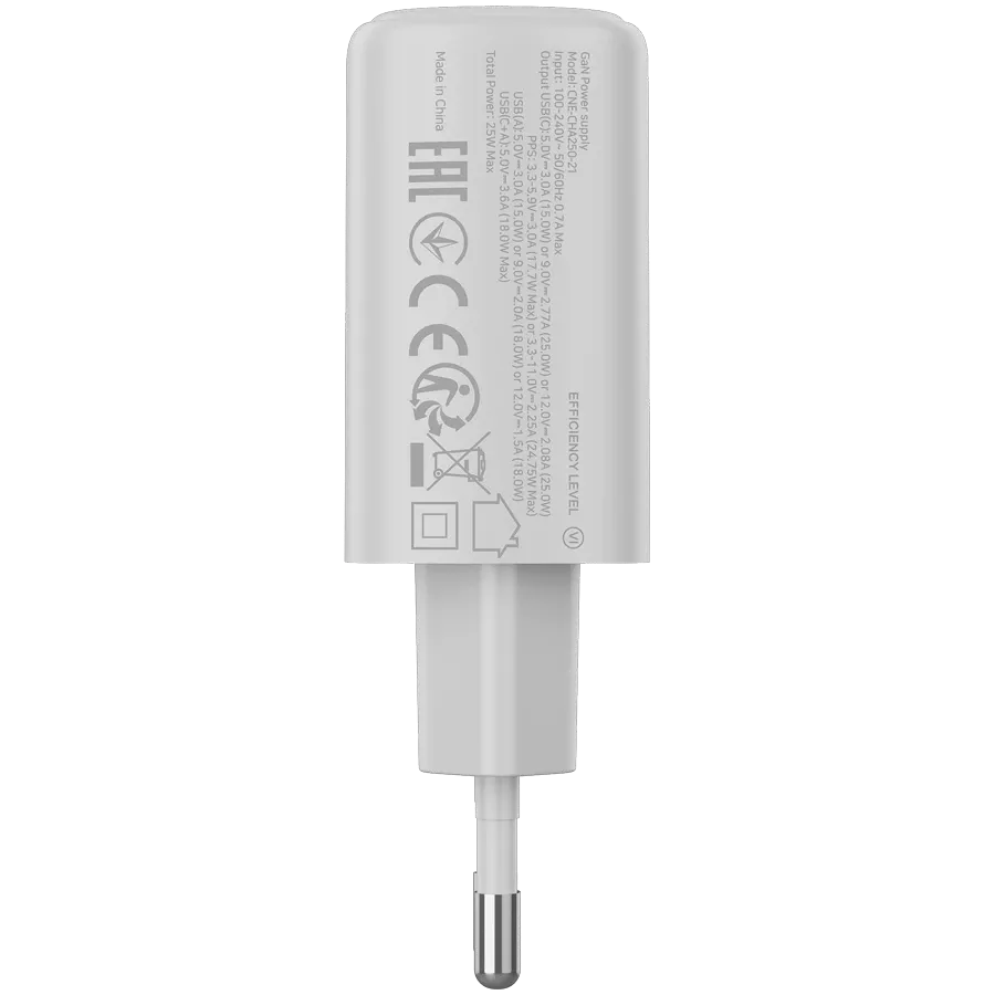 photo 3 - CANYON Адаптер питания OnCharge 250 QC 2*USB/USB-C USB Тип C, USB Тип A, 25 Вт