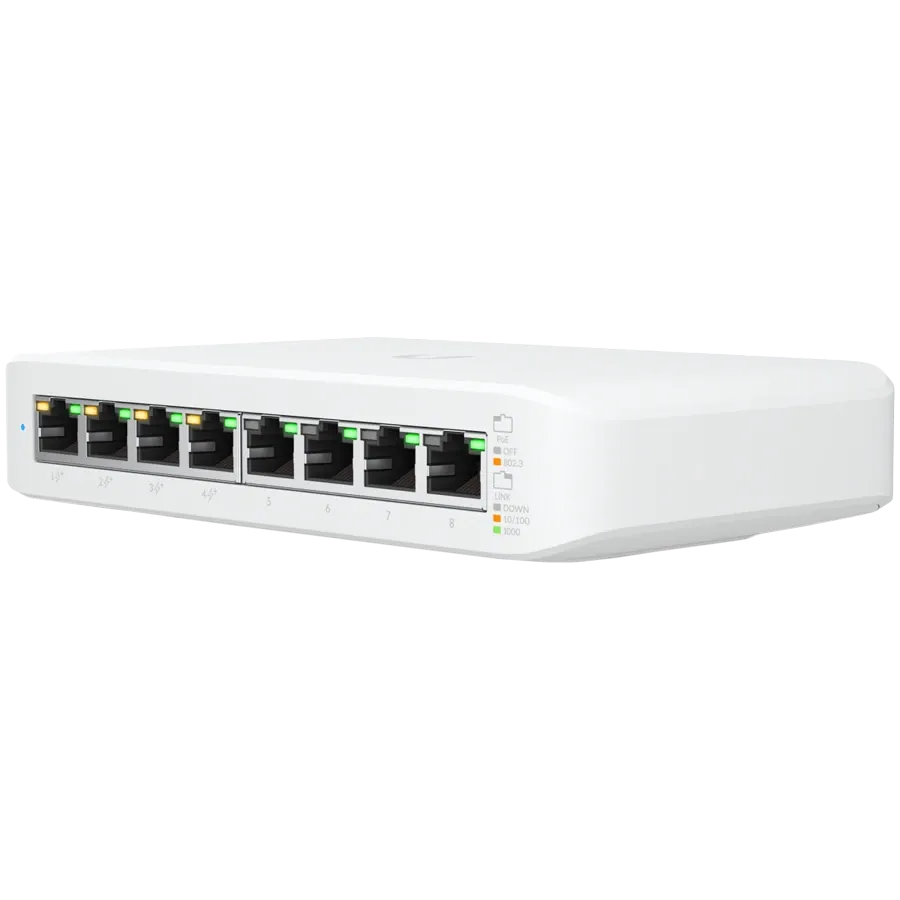 photo - Коммутатор Ubiquiti UniFi Switch Lite 8 PoE, 8 портов, Белый