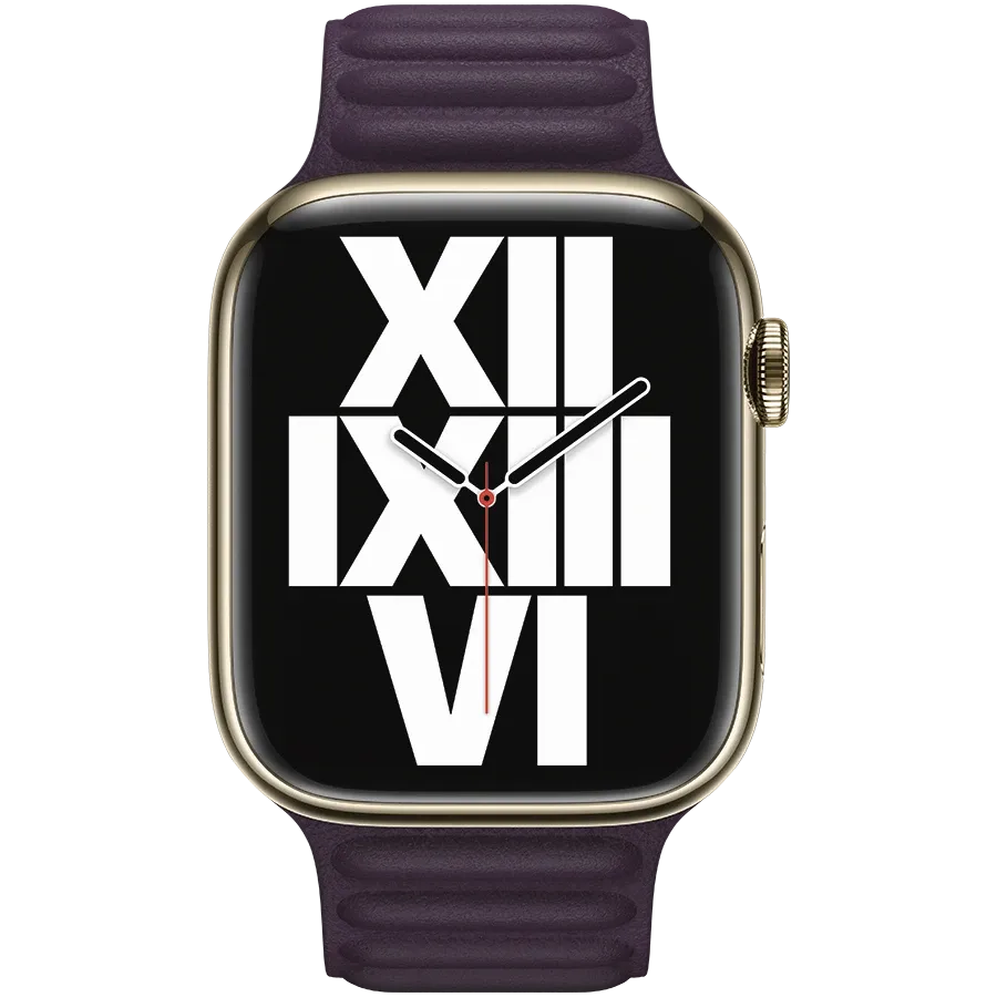 photo 3 - Apple Leather Link Band for Apple Watch 42/44/45 mm, Size S/M, მუქი ალუბალი