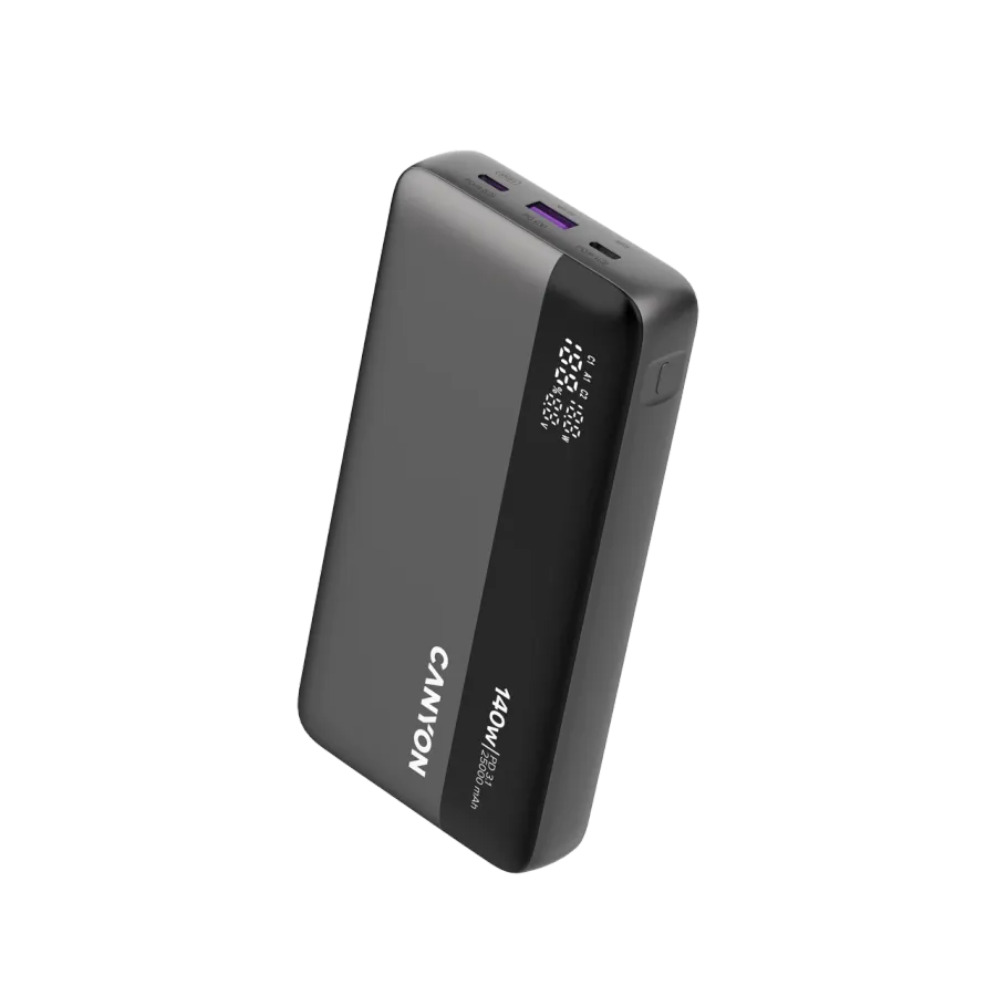 photo 2 - Портативное зарядное устройство CANYON, 25000 мА·ч, Dark Gray