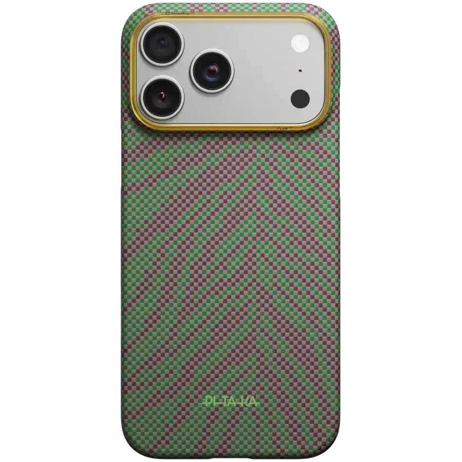 Чехол PITAKA Breath of Veins с MagSafe для iPhone 17 Pro, Sprout Surge – photo 1