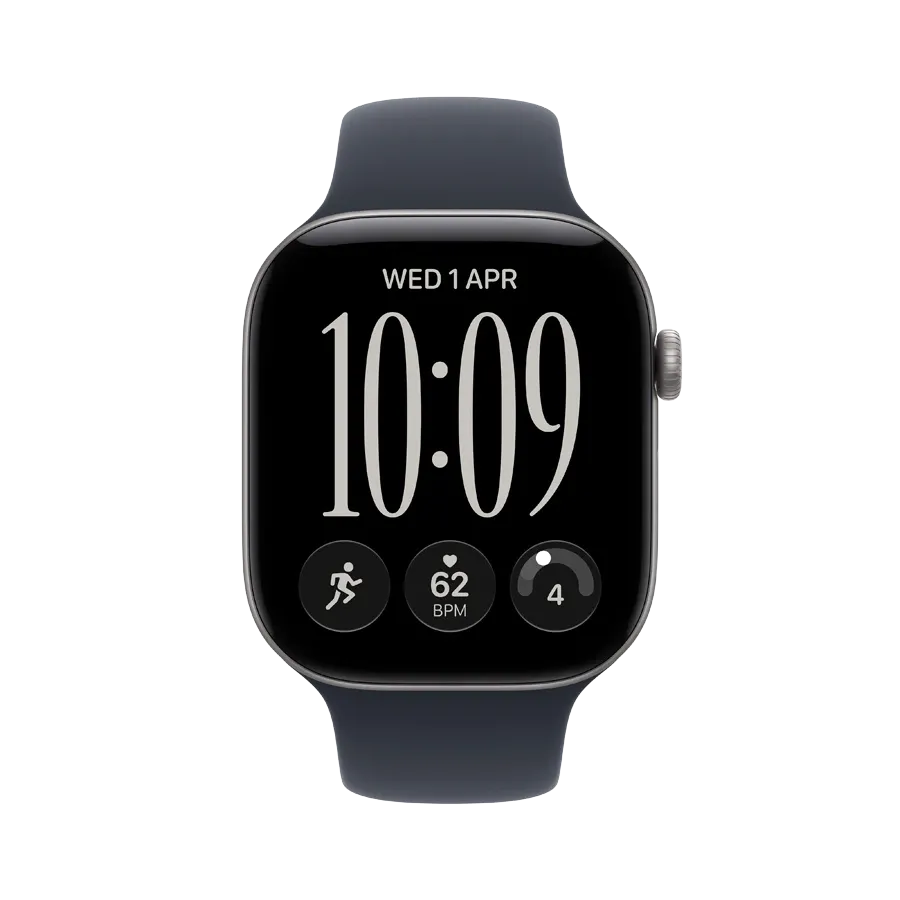Apple Watch Series 12 GPS,  Navy Blue Sport Band, S/M, 46мм, Серый космос – photo 2