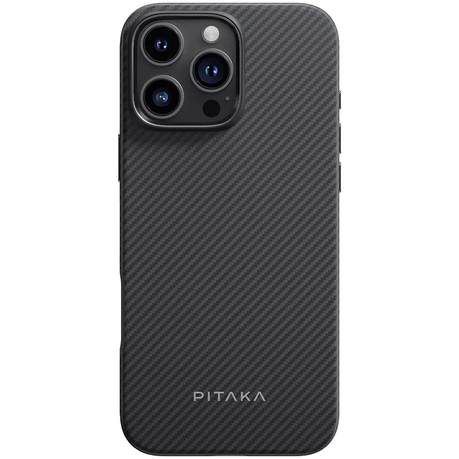 photo - Husă PITAKA Military-Grade cu MagSafe pentru iPhone 16 Pro Max, Black/Gray