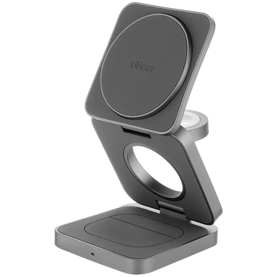 photo 2 - UBEAR Balance 3in1 Беспроводное зарядное устройство, 25 Вт, Серый