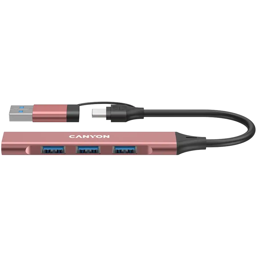 CANYON 4 Port USB-C Hub DS-02, Розовый – photo 1