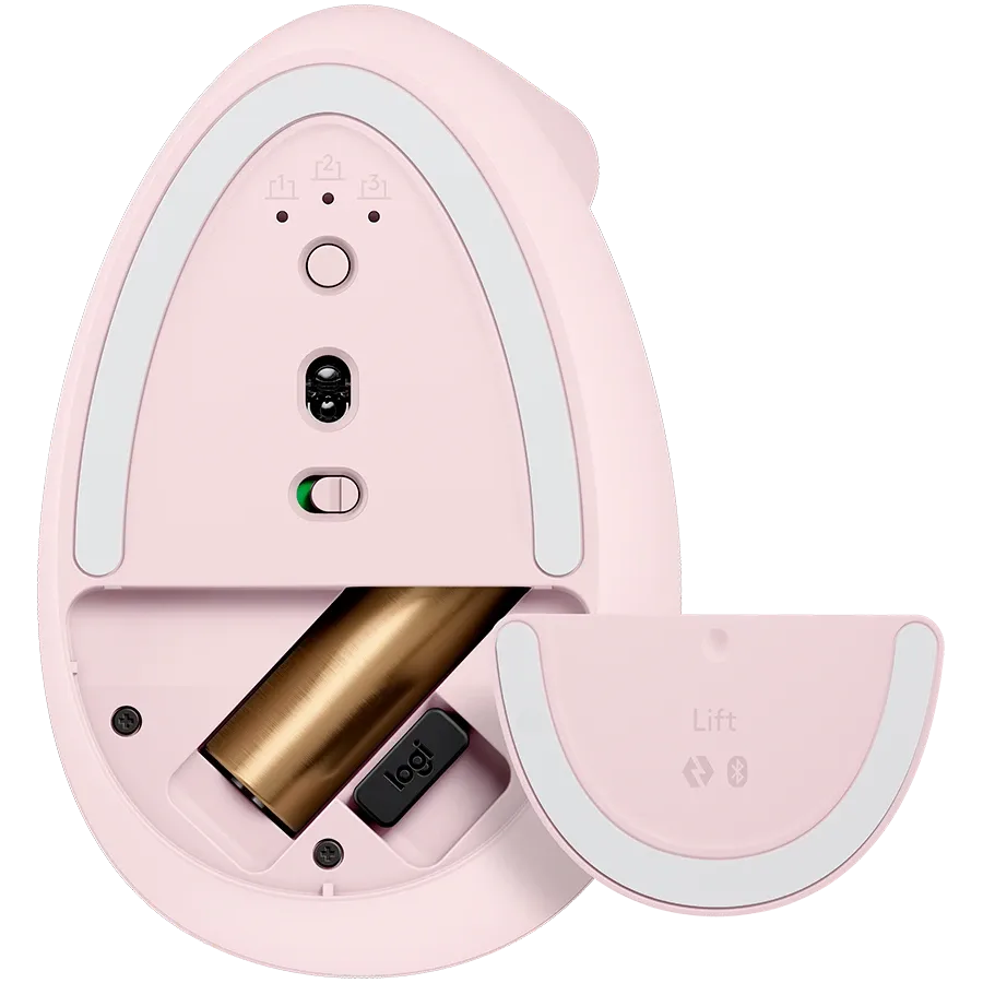 photo 4 - LOGITECH LIFT Vertical Ergonomic Мышь, Rose/Dark Rose
