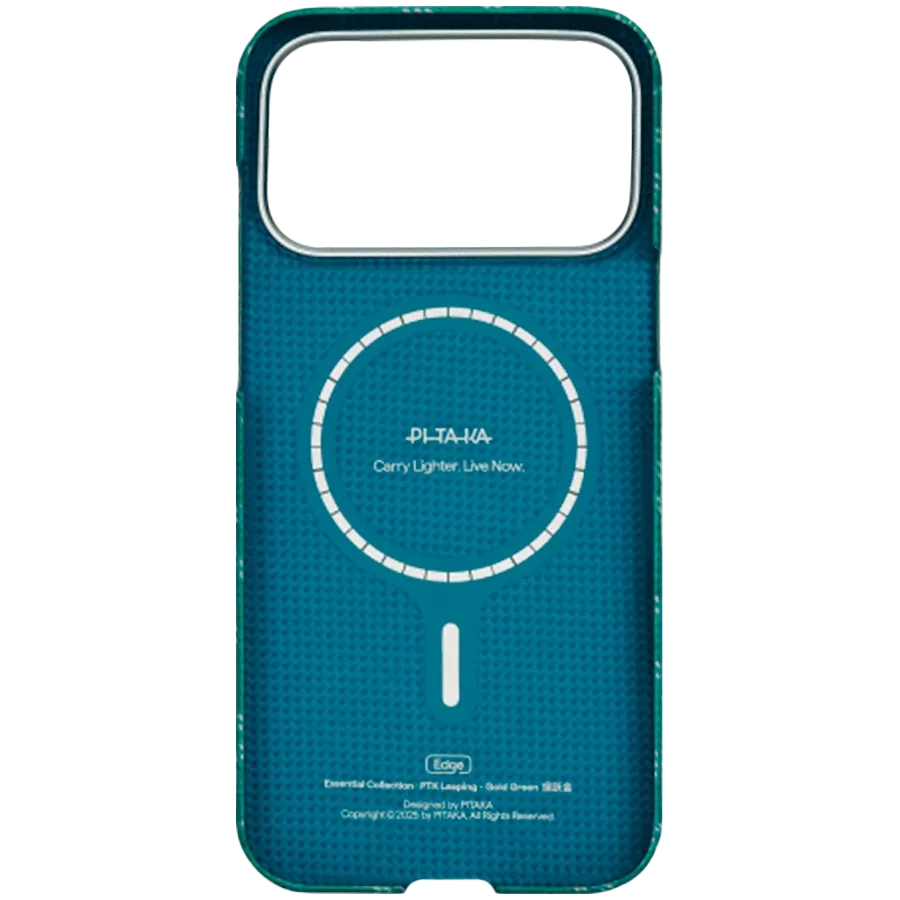 photo 4 - Qoruyucu örtük PITAKA Ultra-Slim MagSafe ilə iPhone 17 Pro Max üçün, Green/Gold