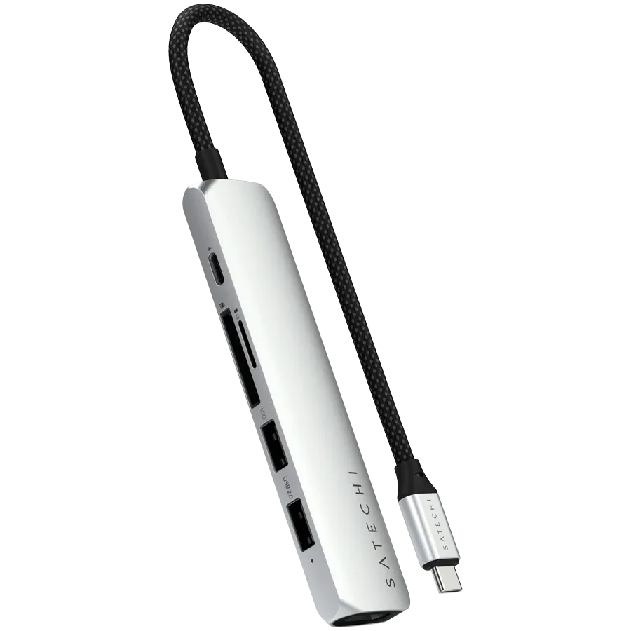 photo 1 - SATECHI  Slim 6 Multiport  Многопортовый адаптер  Серебристый
