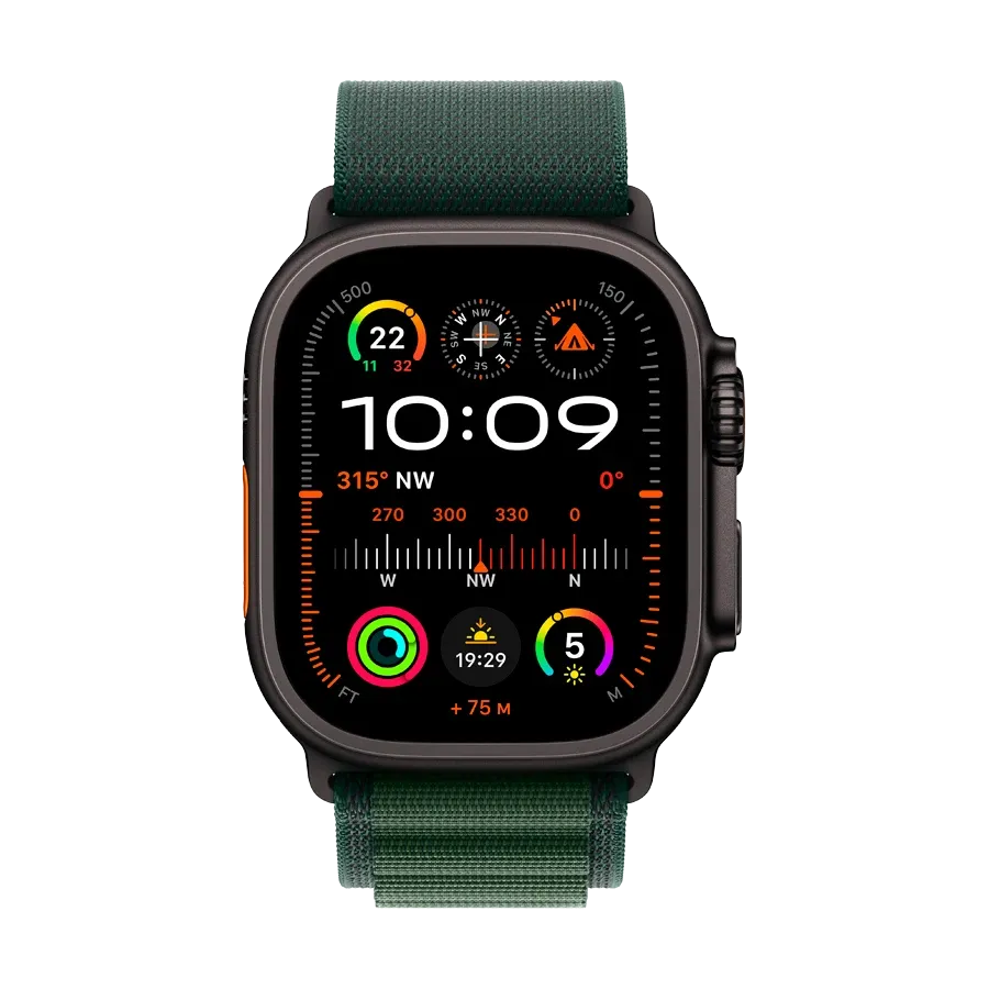 photo 2 - Apple Watch Ultra 2 2024,  Dark Green Alpine Loop, S, 49mm, Black Titanium