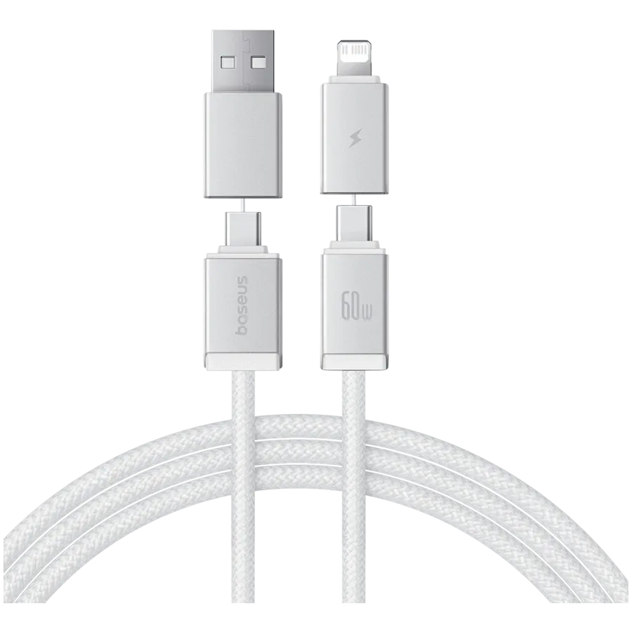 photo 1 - BASEUS USB Cable , Moon White, 1m