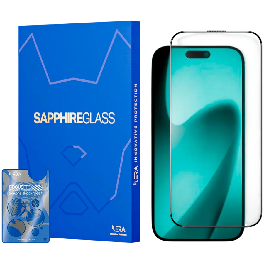 photo 1 - Защитное стекло iLera Sapphire Ultra Glass для iPhone 17 Pro (ILSPDLPL17PR)