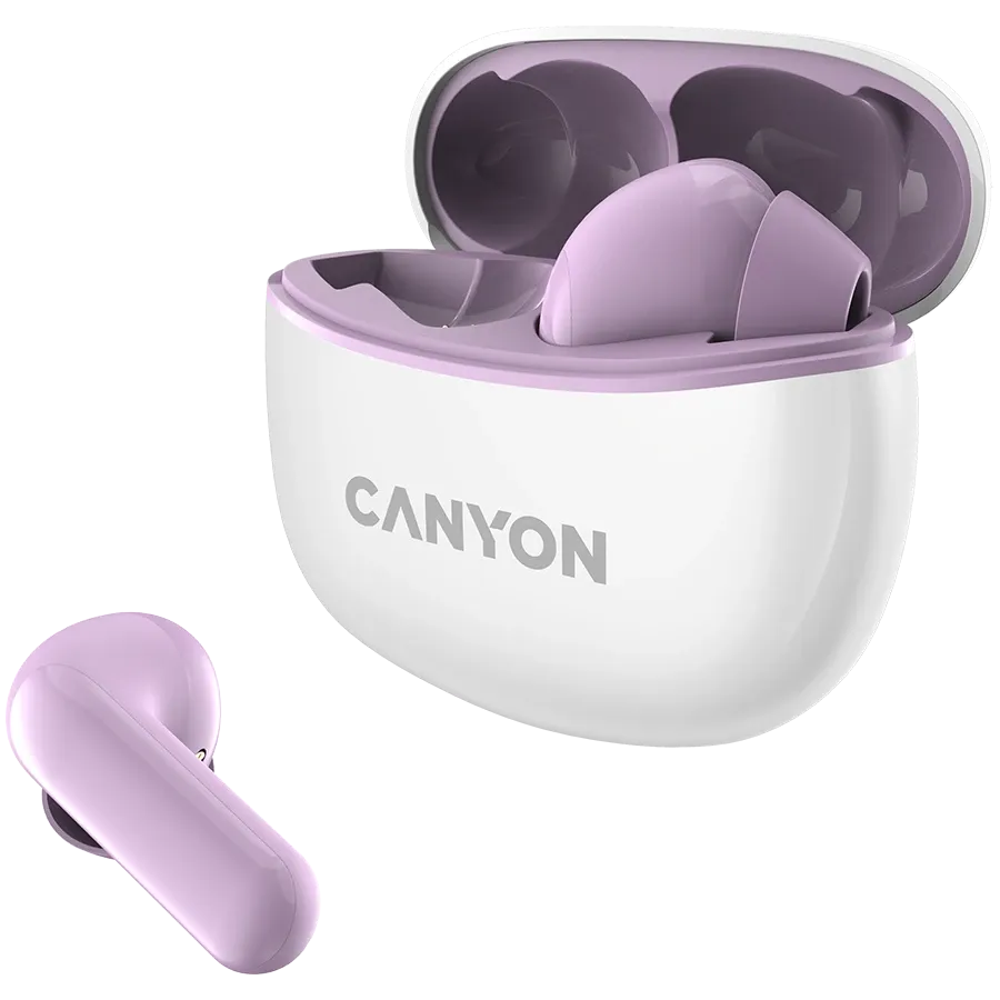 photo 2 - CANYON TWS-5 Беспроводные наушники, Фиолетовый