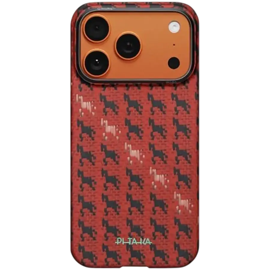 PITAKA Чехол Happiness Rides с MagSafe Maroon для iPhone 17 Pro Max – photo 1