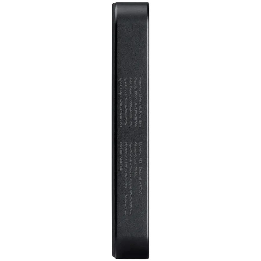 photo 6 - Портативное зарядное устройство PITAKA Qi 2, 10000 мА·ч, Чёрный