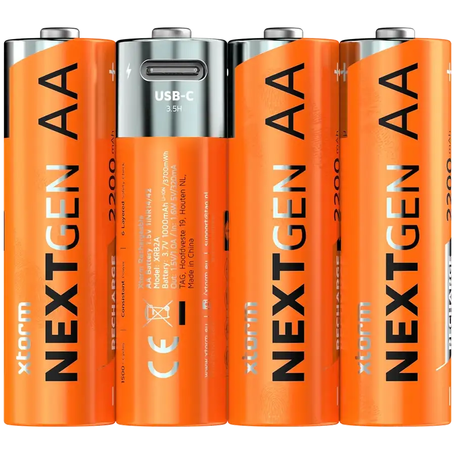 Аккумуляторные батарейки AA Xtorm с USB-C, 4 шт. – photo 1