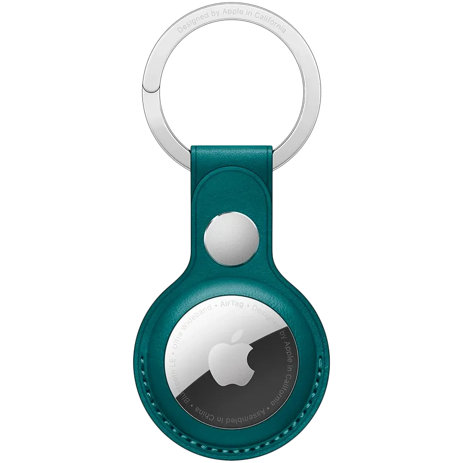 photo - Apple Leather Key Ring, Forest Green