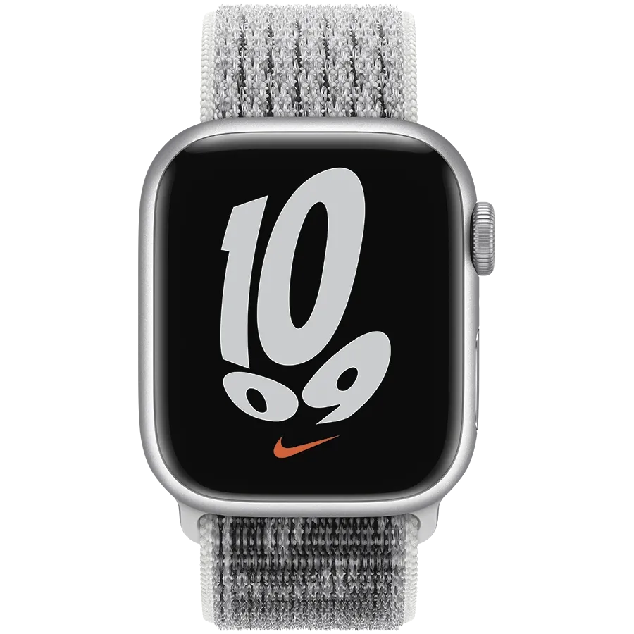 photo 3 - Apple Nike Sport Loop Бау үшін Apple Watch 38/40/41 mm, Summit White/Black