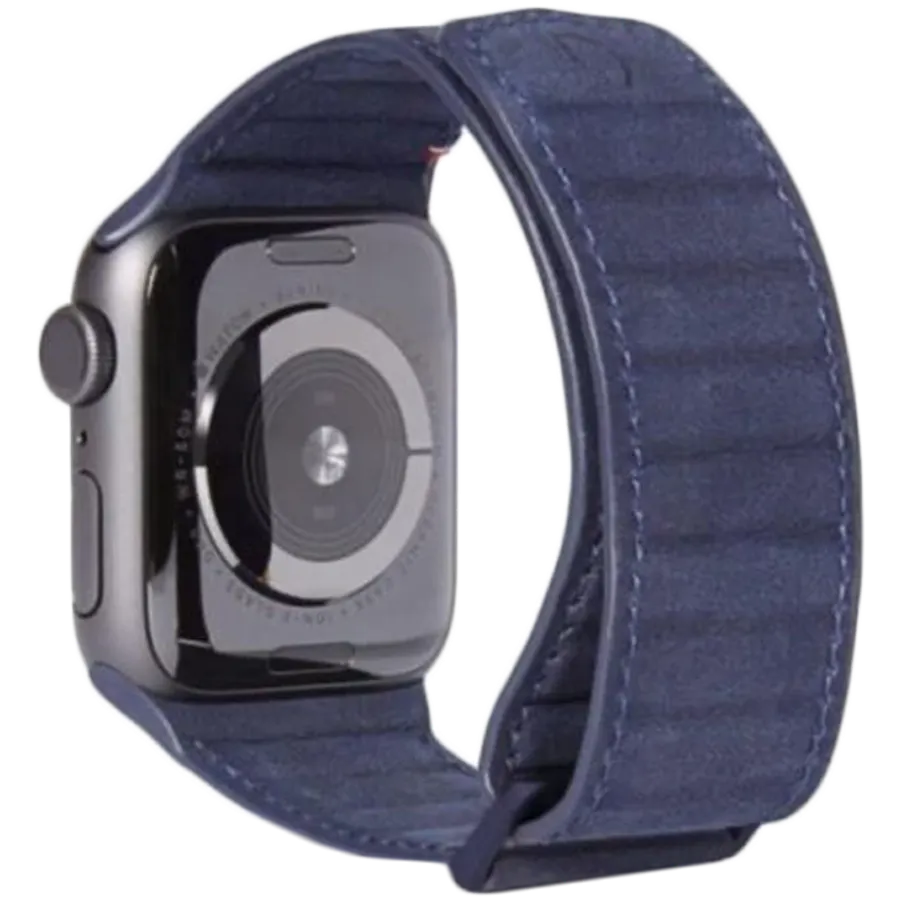 photo - DECODED LEATHER MAGNETIC TRACTION Strap for Apple Watch 38/40 mm, Blue