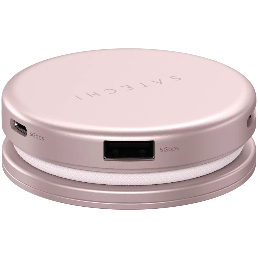 Multiport adapter Satechi OnTheGo 5-in-1, Blush – photo 4