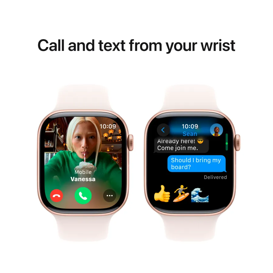 photo 7 - Apple Watch Series 10 GPS 46mm Rose Gold Aluminium Case with Light Blush Sport Band - S/M, Model A2999
