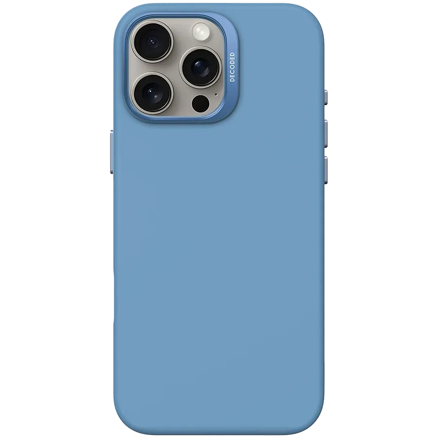 photo - Husă DECODED din silicon cu MagSafe pentru iPhone 16 Pro, Air Blue