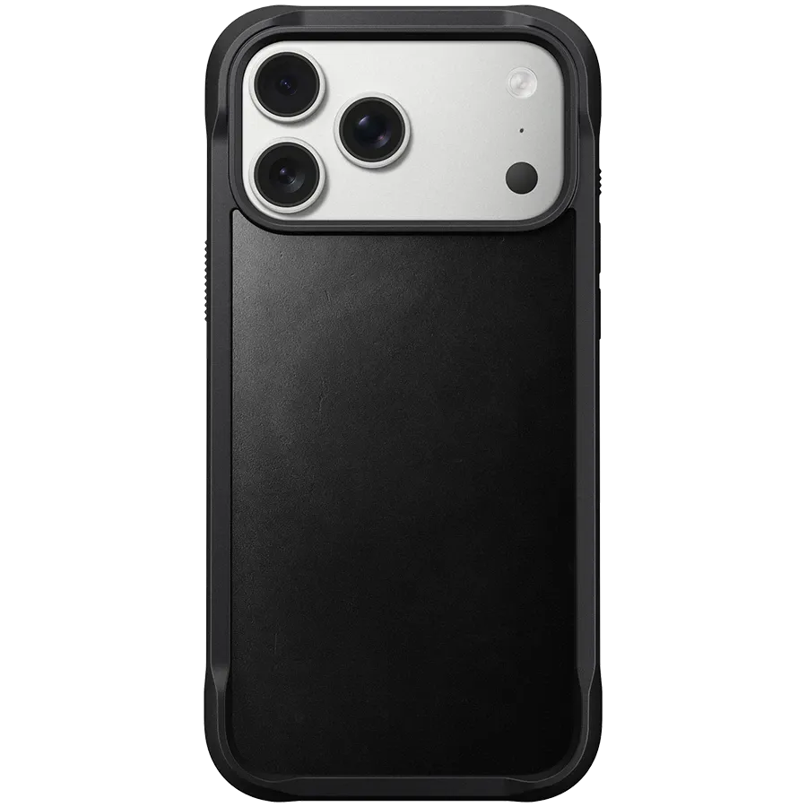 NOMAD Case Rugged Leather Horween with MagSafe Black for iPhone 17 Pro Max – photo 1