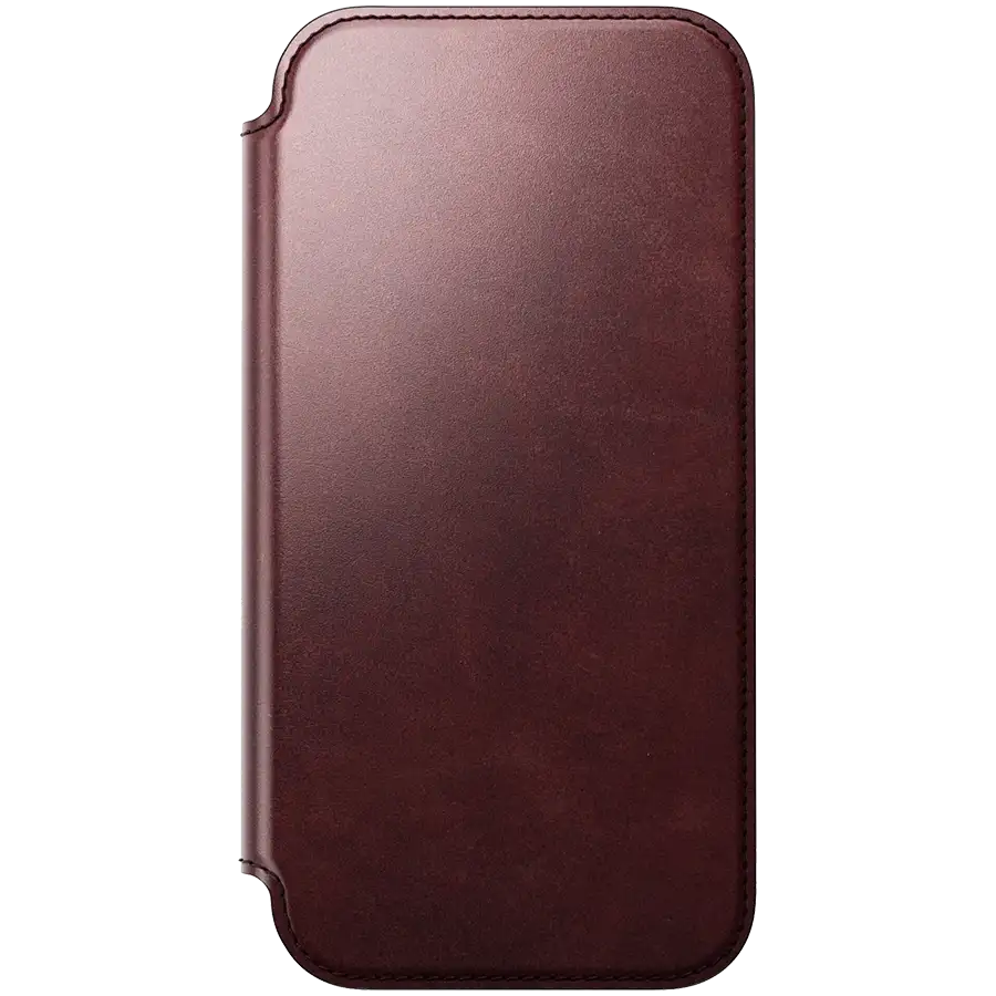 Чехол NOMAD Leather Folio Modern Horween cu MagSafe pentru iPhone 17 Pro Max, Burgundy – photo 2