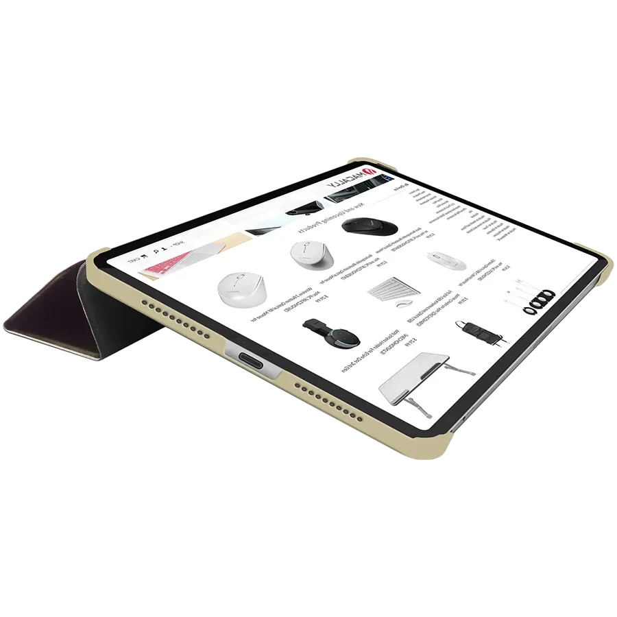 photo 3 - Обложка Smart Folio MACALLY Bookstand Золотой для iPad mini (6-го поколения)