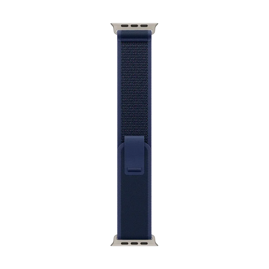 photo 1 - Apple Trail Loop - Natural Titanium Finish Band for Apple Watch 44/45/46/49 mm, Size M/L, Blue