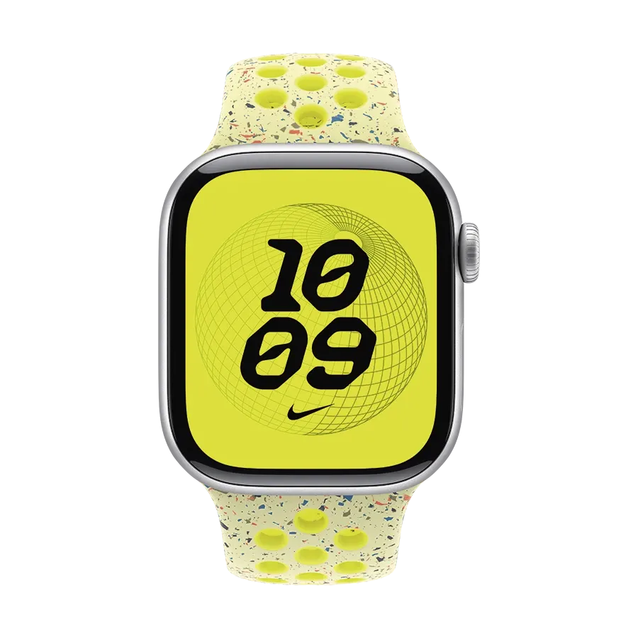 photo 3 - Apple 42mm Nike Sport Band Band Extension Nike Sport Band Volt Splash за Apple Watch 38 mmApple Watch 40 mmApple Watch 42 mmApple Watch 41 mm 38/42 mm