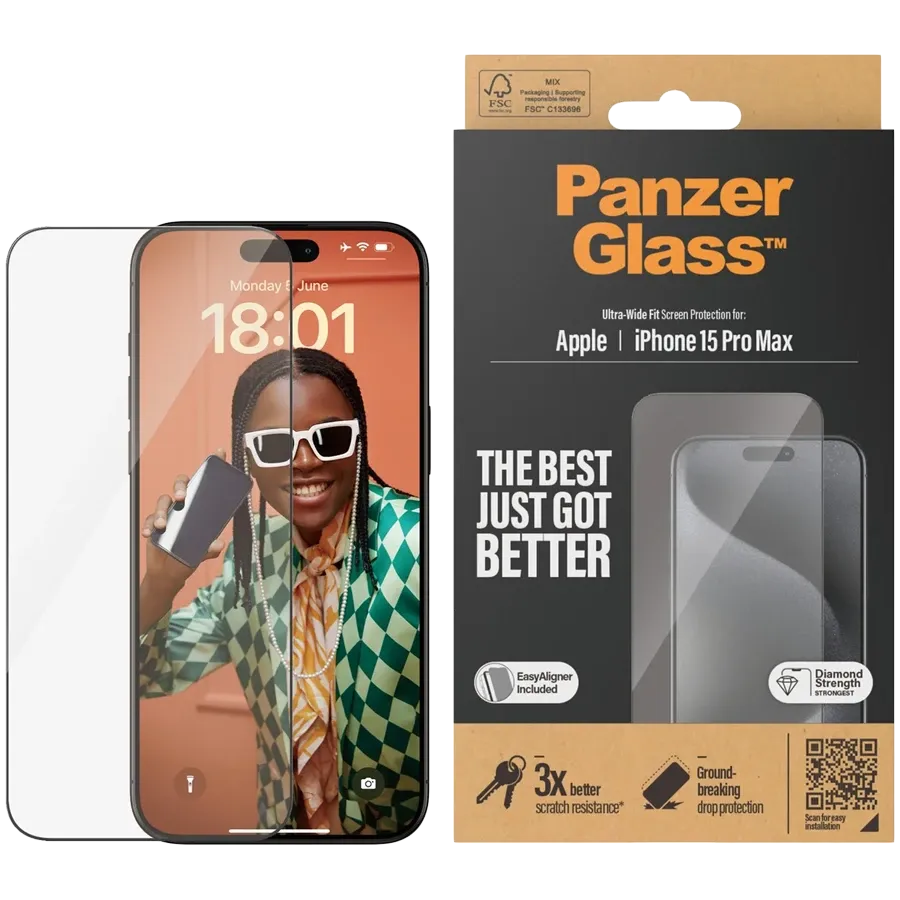 photo 1 - Захисне скло PanzerGlass для iPhone 15 Pro Max