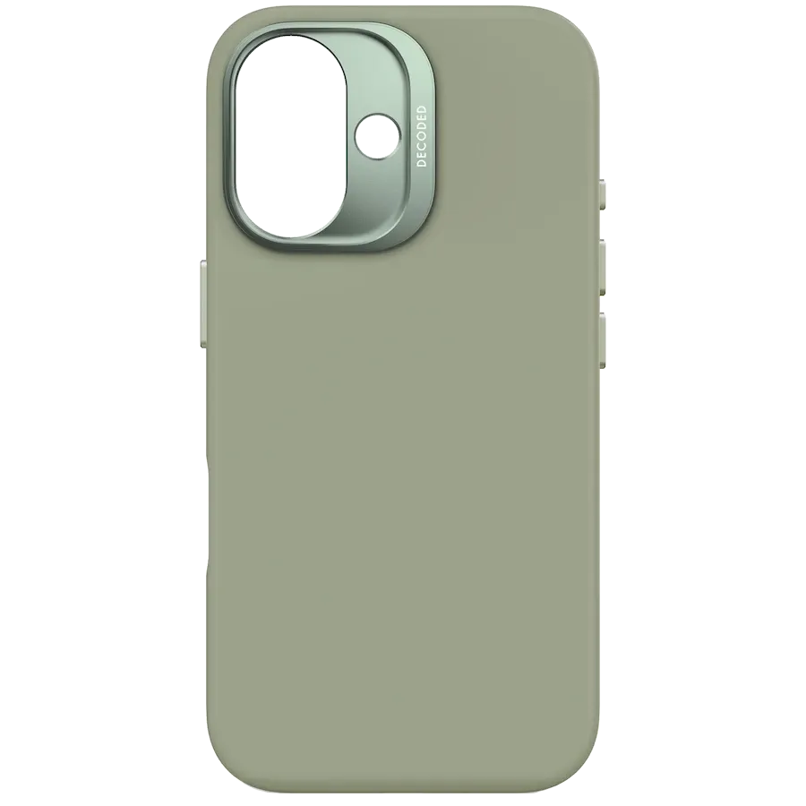 photo - Husă DECODED din silicon pentru iPhone 16, Jade Green