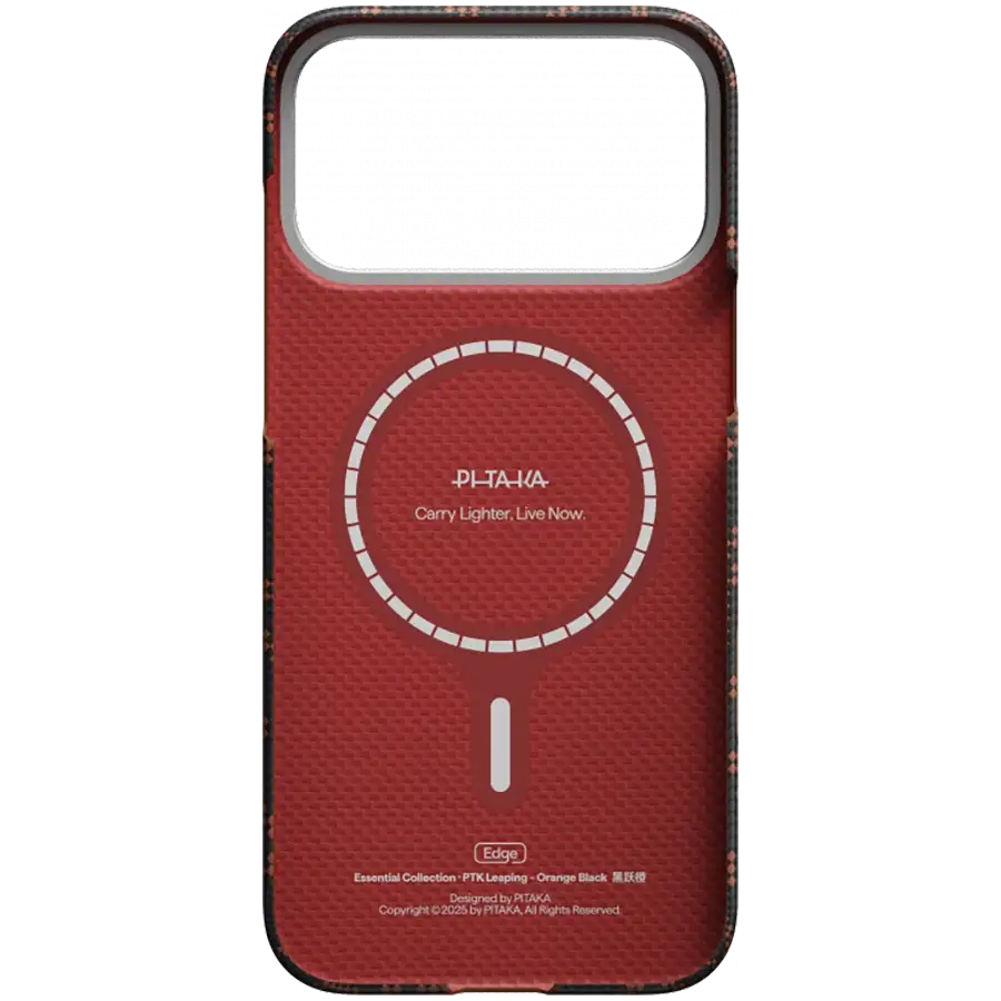 PITAKA Чохол Monogram with MagSafe Чорний/Помаранчевий для iPhone 17 Pro Max – photo 3