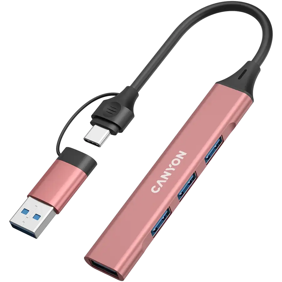 CANYON 4 Port USB-C Hub DS-02, Розовый – photo 2