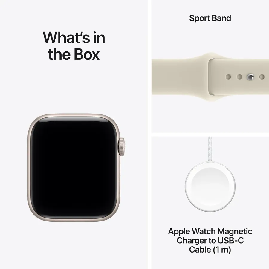 Apple Watch SE GPS Gen.3 + Cellular,  Sand Sport Band, M/L, 40мм, Starlight – photo 7