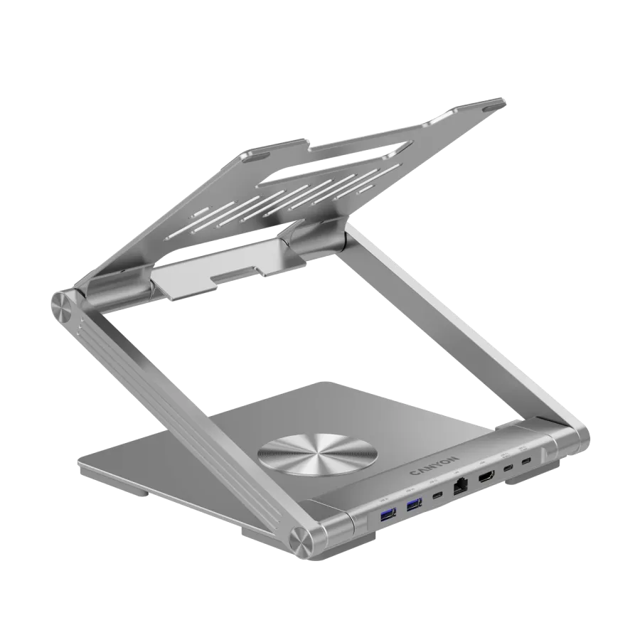 photo 11 - Подставка CANYON для ноутбука с адаптером, Серый