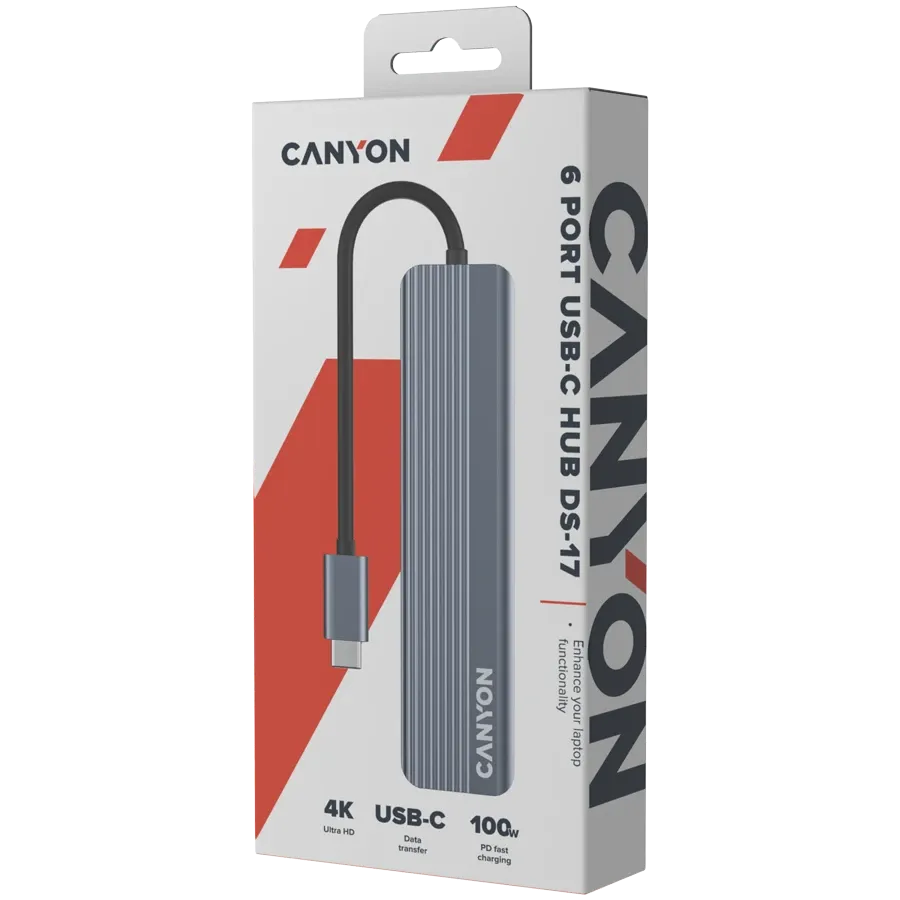 photo 7 - CANYON 6in1 USB C hub, Gray