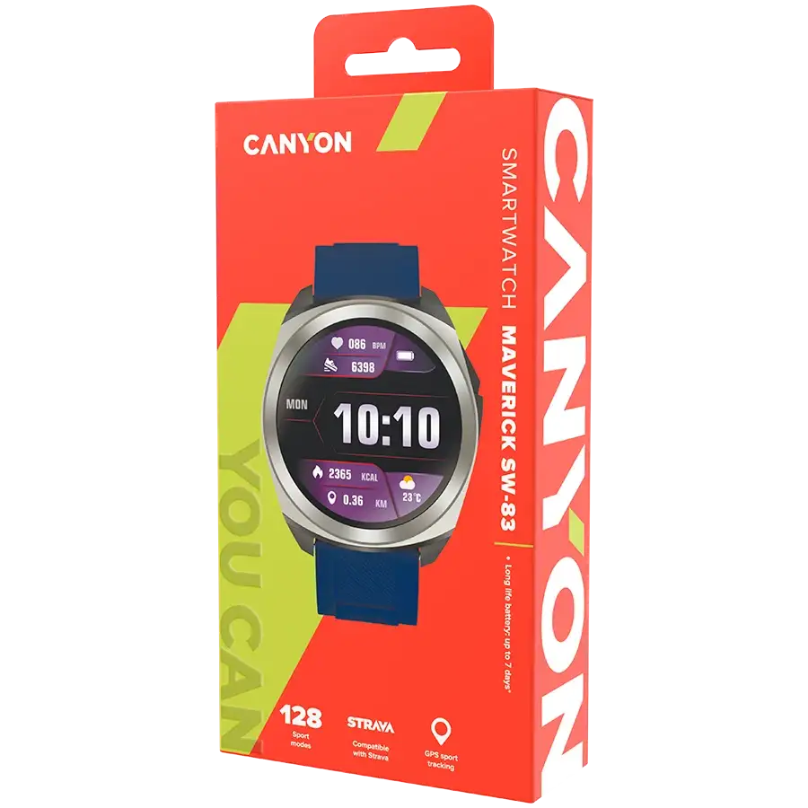 Смарт-часы CANYON Maveric SW-83 GPS Silver (CNS-SW83SS) – photo 7